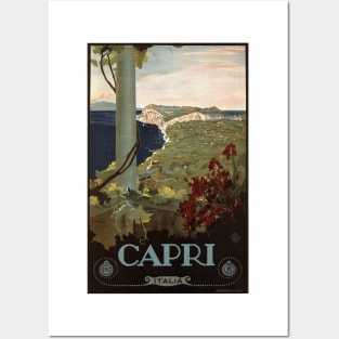 Capri, Italy - Vintage Travel Poster Design Posters and Art